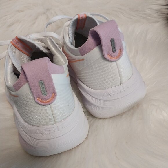 ASICS Women's White and Pink Sneakers - Picture 6 of 9